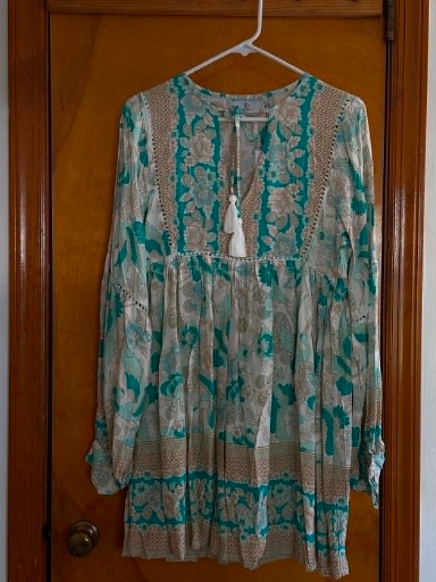 Boho Long Sleeve Mini Dress