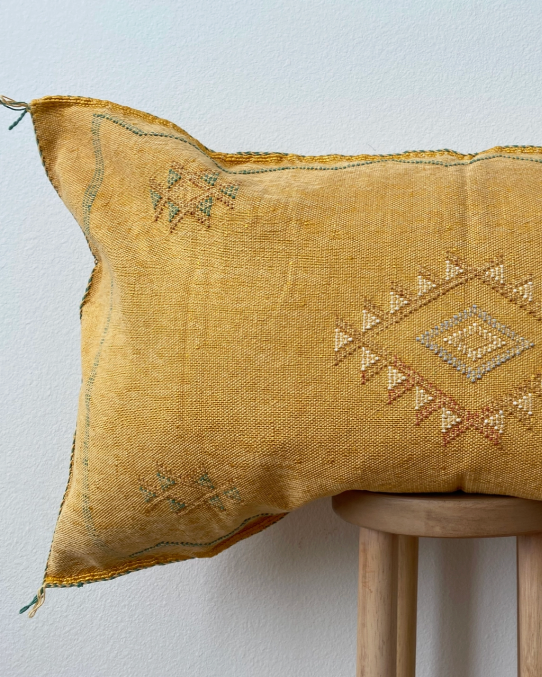 XL Silk Sabra Pillow Cover in Mustard