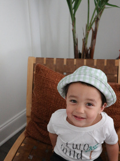 Huxley Bucket Hat - Gingham Green